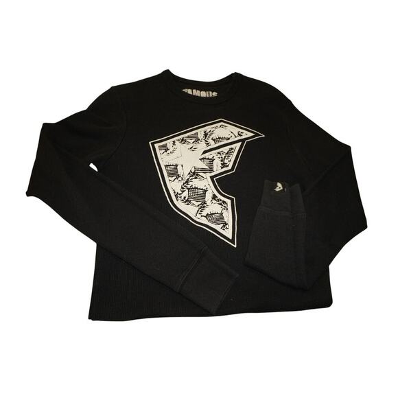 Famous Stars & Straps Black Thermal Long Sleeve Shirt Size M - Picture 3 of 5